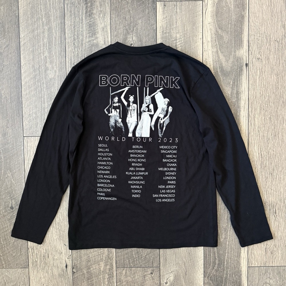 Blackpink Born Pink World Tour 2023 Concert Merch Mens Long Sleeve Shirt‎ Medium